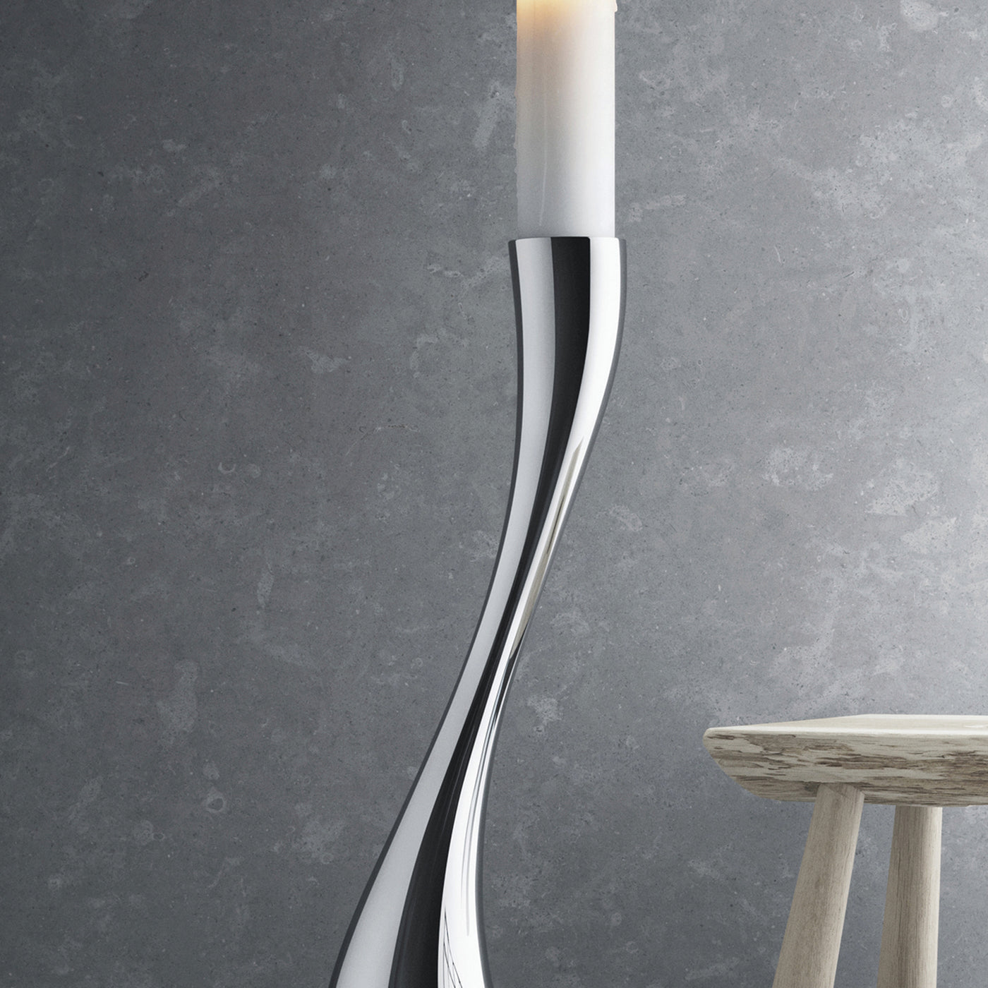 Cobra Floor Candleholder, Large , Georg Jensen, Candle Holders- Julia Moss Designs