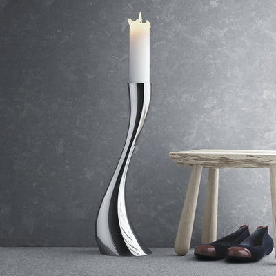 Cobra Floor Candleholder, Medium , Georg Jensen, Candle Holders- Julia Moss Designs