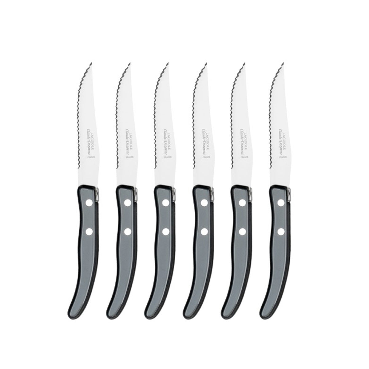 Laguiole Forged Steak Knives Fossilized Woolly Mammoth Tooth - Set of 6 - Jupiter