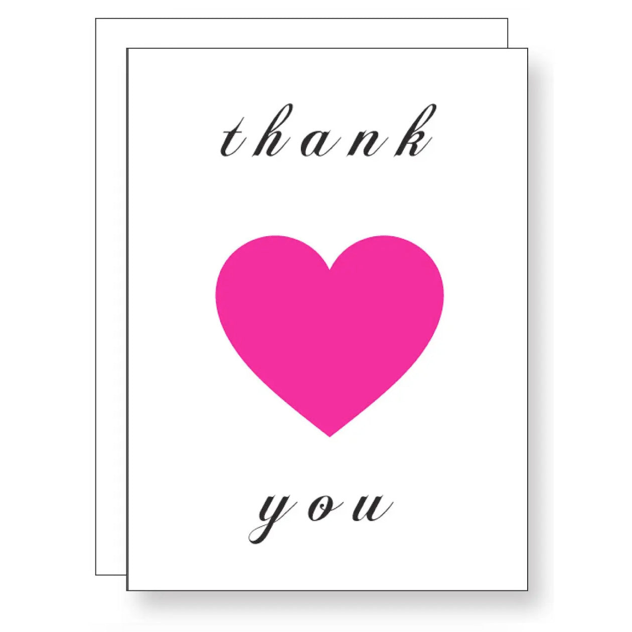 Thank You Neon Heart Enclosure Card