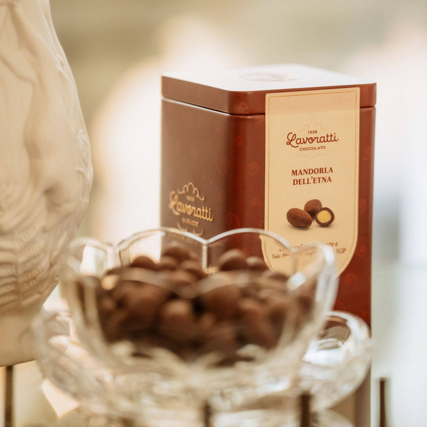 Etna Almonds Covered with Dark Chocolate and Salt