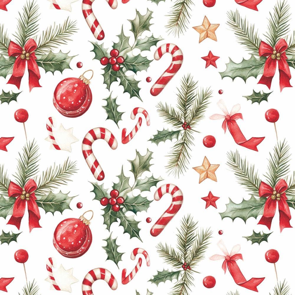 Christmas Elements Paper Cocktail Napkin