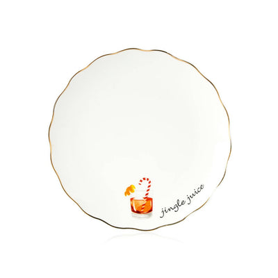 Set of Four Holiday Cheers App Plates - Christmas