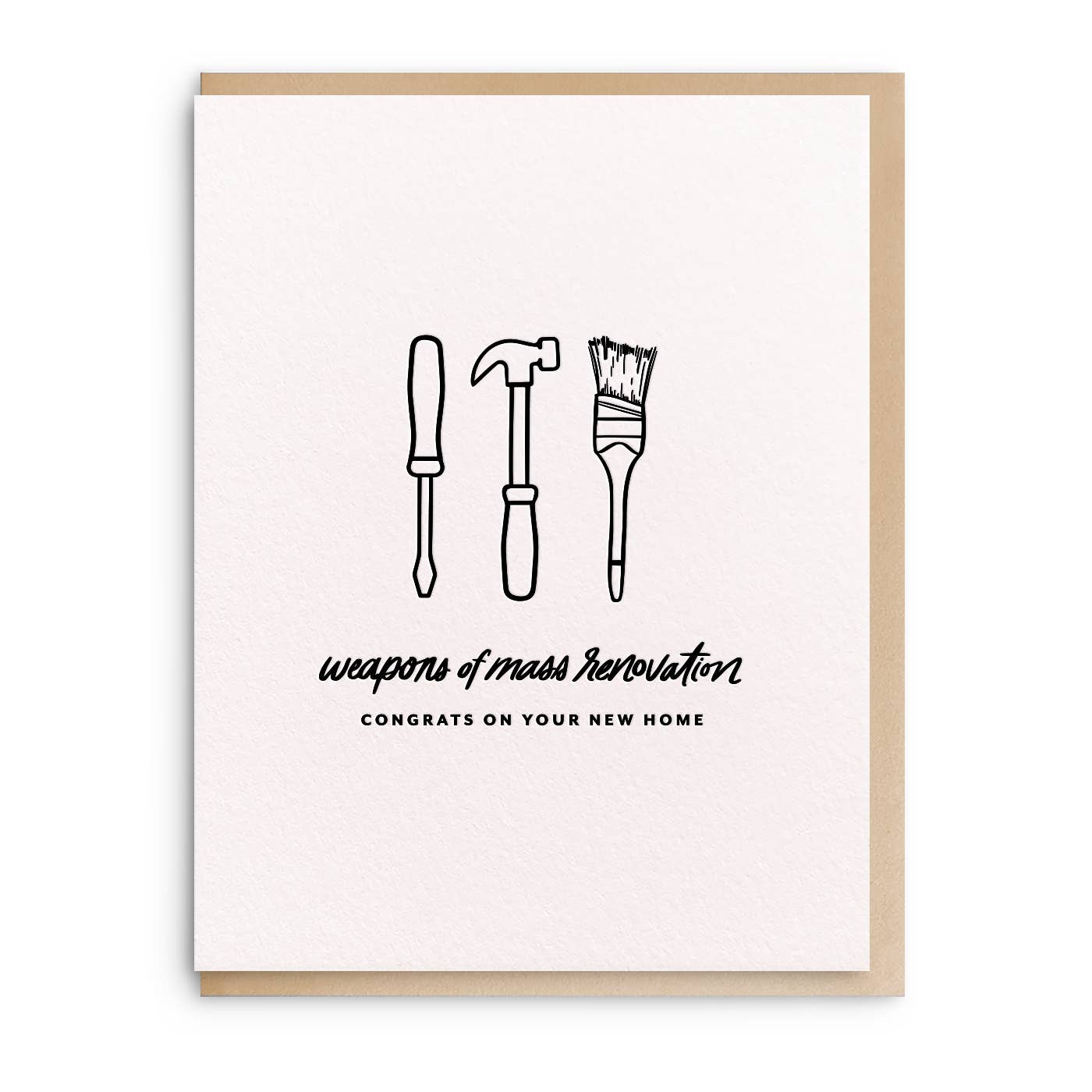 Mass Renovation - Letterpress New Home Card