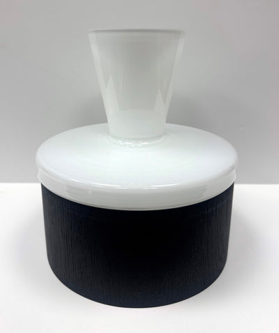 Wooden Bowl with Glass Stand