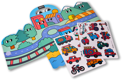 Vroom Vroom Montessori Sticker Kit