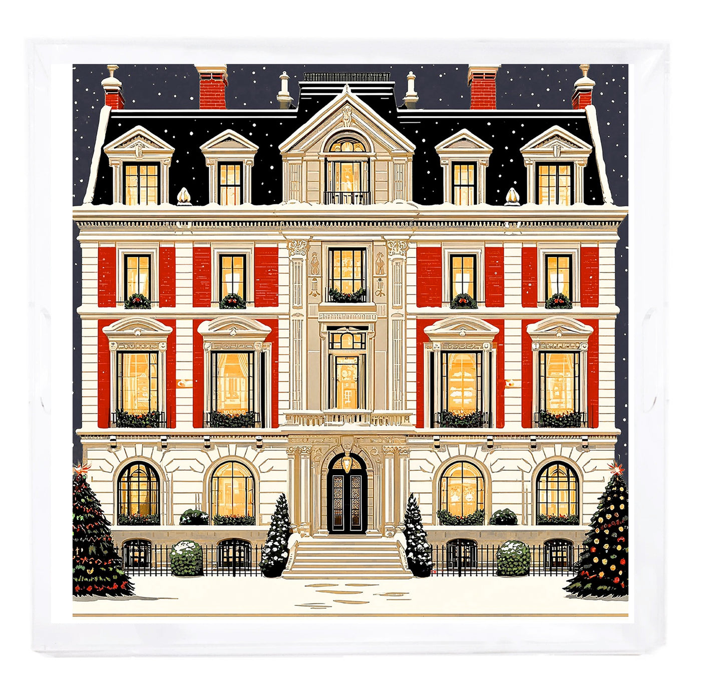 Christmas On Fifth Avenue Acrylic Tray