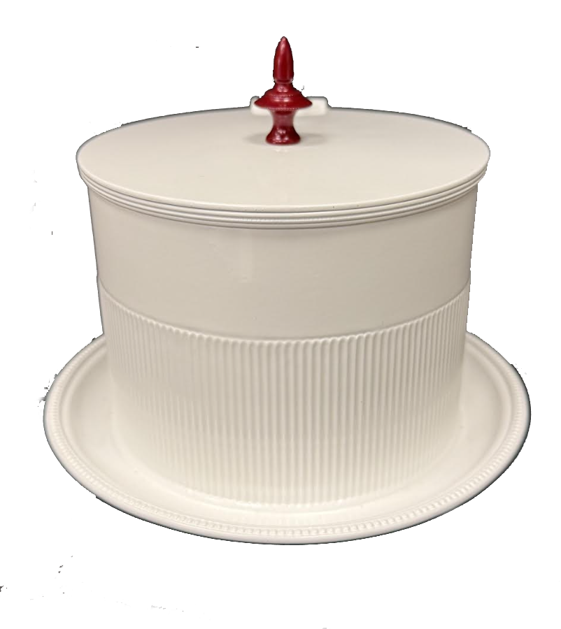 Julia Moss Designs Biscuit Jar-Cardinal/Food Safe White