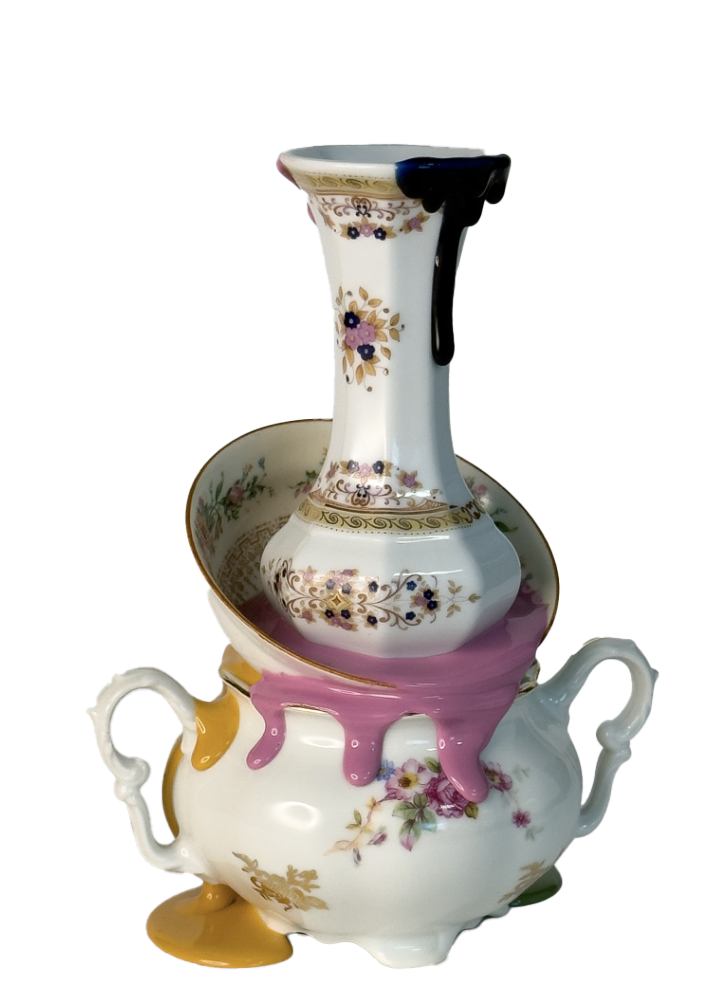 Bomboniera Ceramic  and Resin Vase