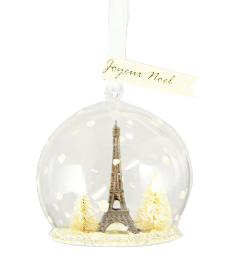 Eiffel Tower Globe Ornament