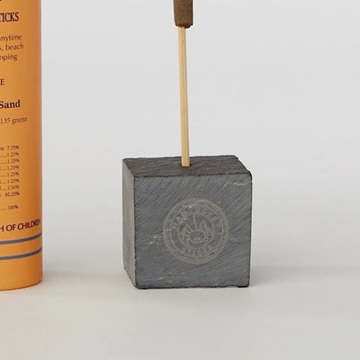 Artisanal Stone Block Incense Holder