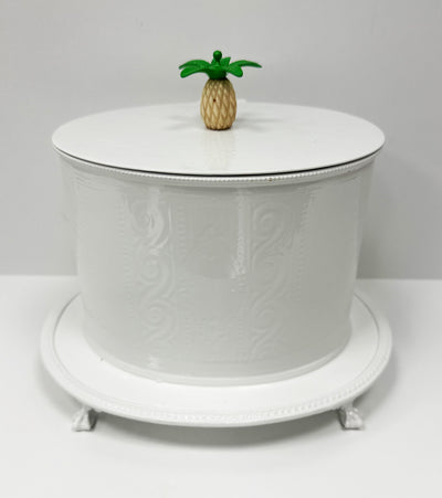 JMD Biscuit Jar with Pineapple Finial