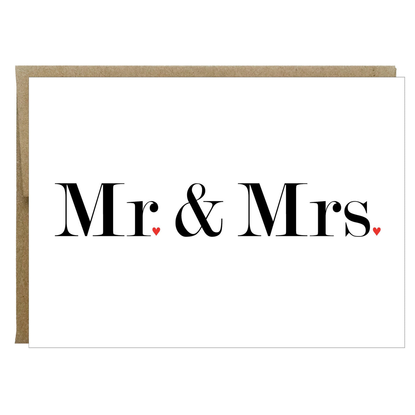 Modern Mr. and Mrs. Wedding or Anniversary Greeting Card