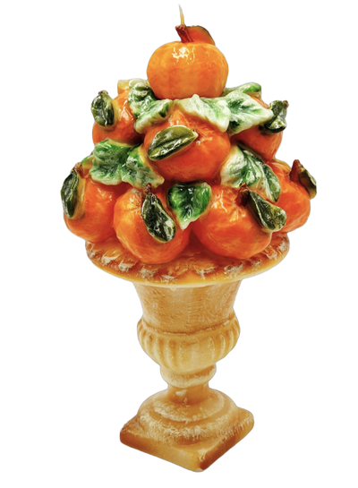 Orange Vase Tree Wax Candle