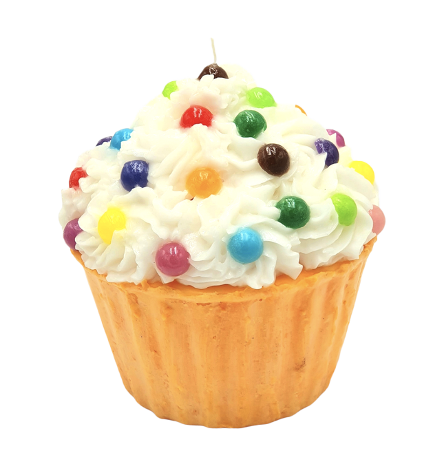 Polka Dot Cupcake Wax Candle