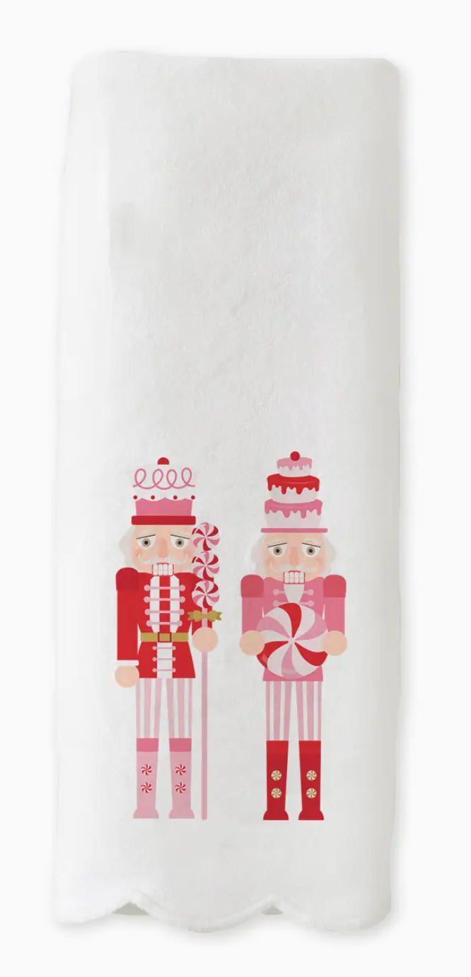 Candy Nutcracker Scalloped Guest Towel
