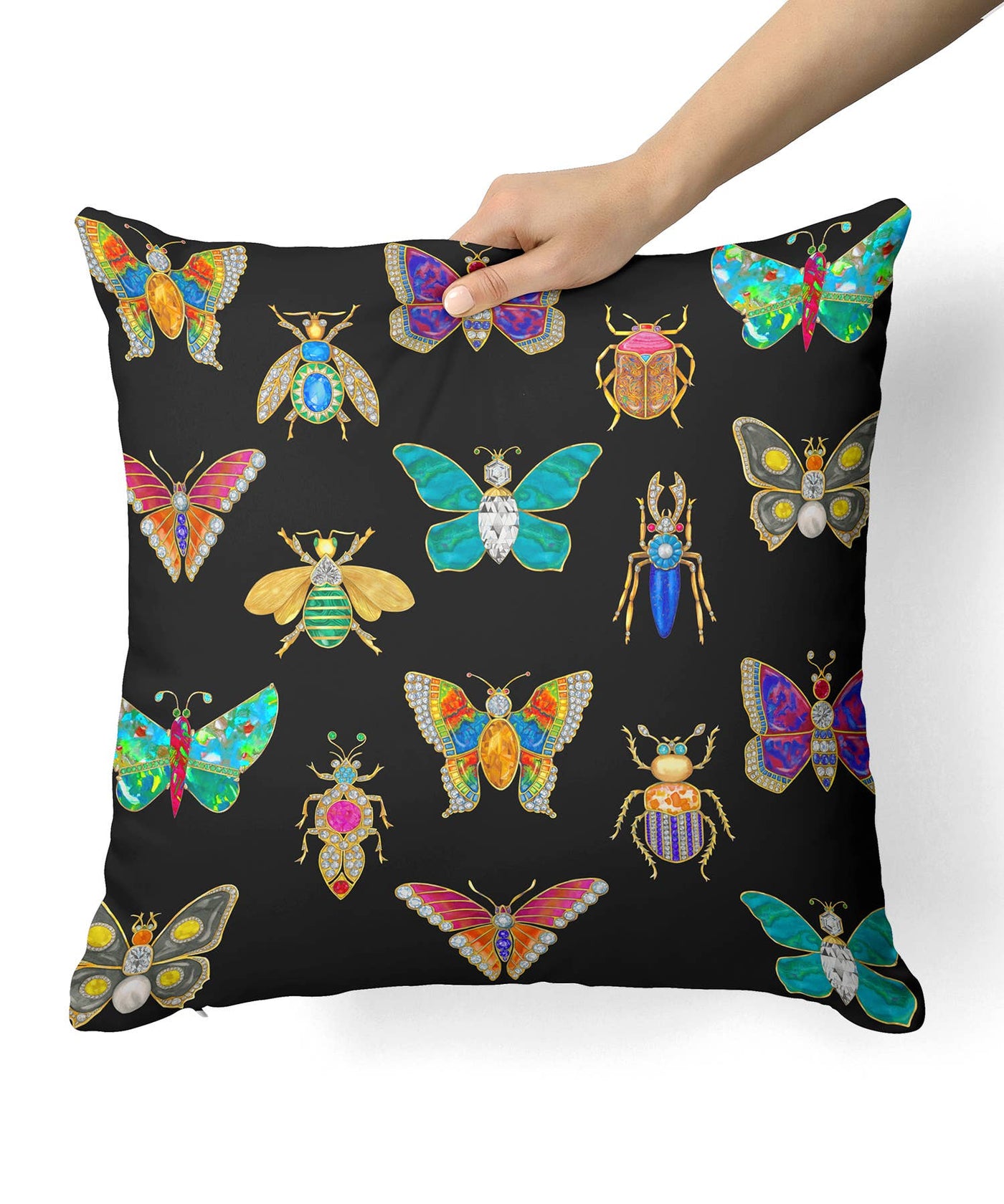 Butterfly & Bug Brooch Pillow