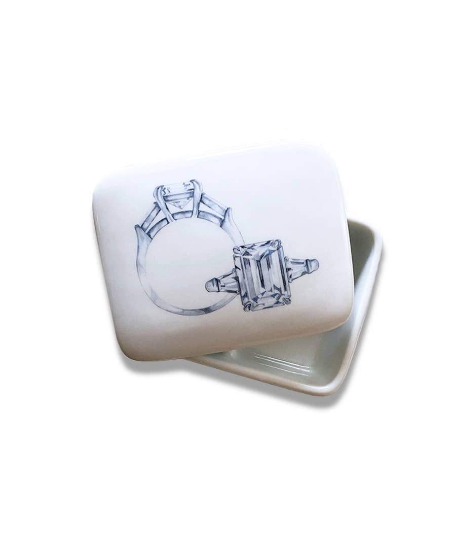 Emerald Cut Engagement Ring Box