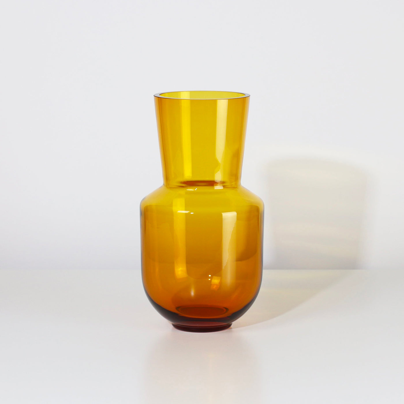 Large Hand Blown Vase - Amber