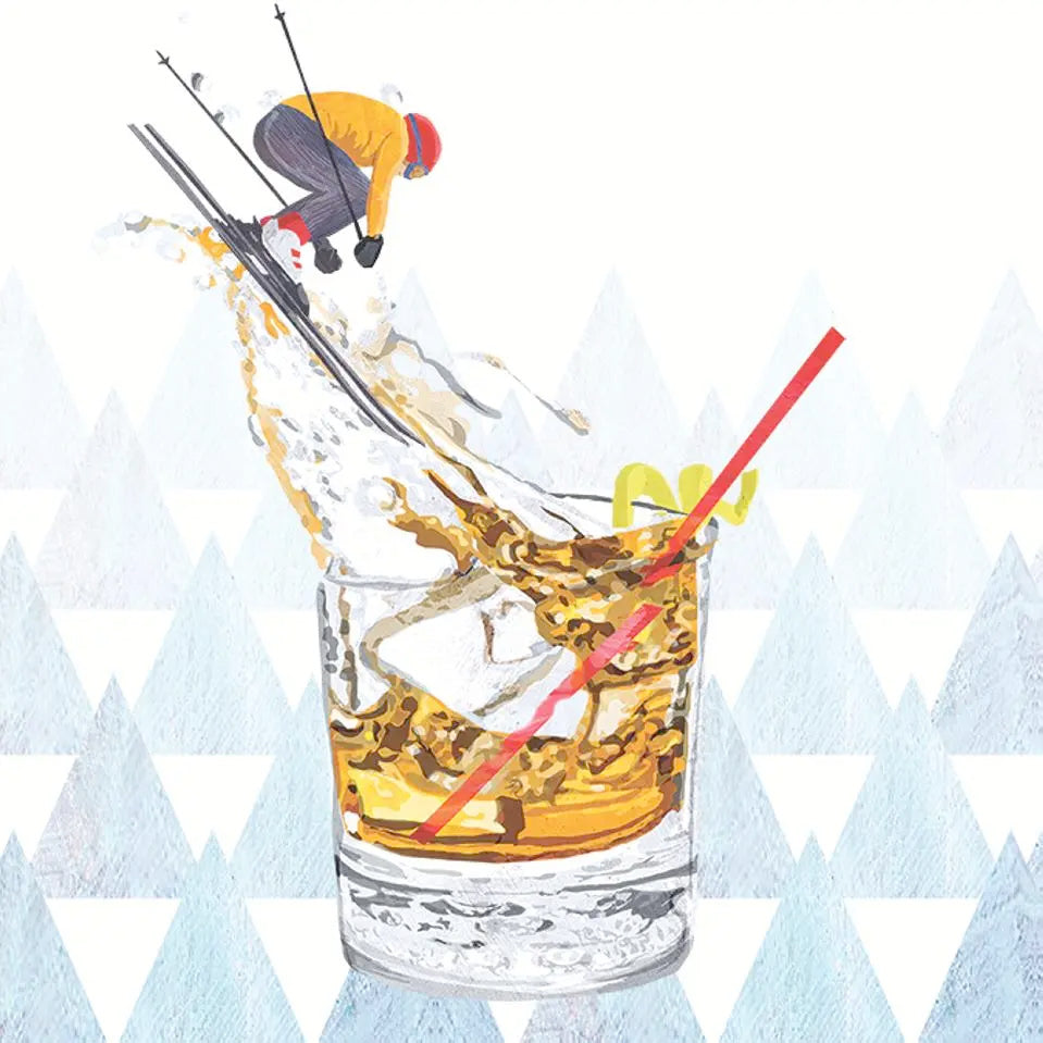 Apres Ski Bourbon Cocktail Napkins