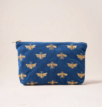 Honey Bee Cobalt Everyday Pouch