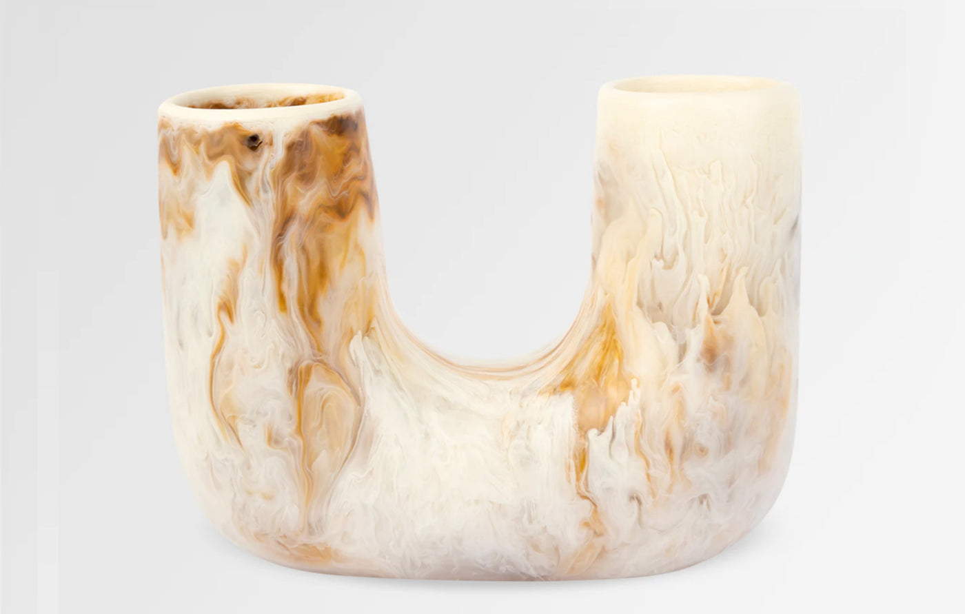 Medium Resin Branch Vase, Light Horn