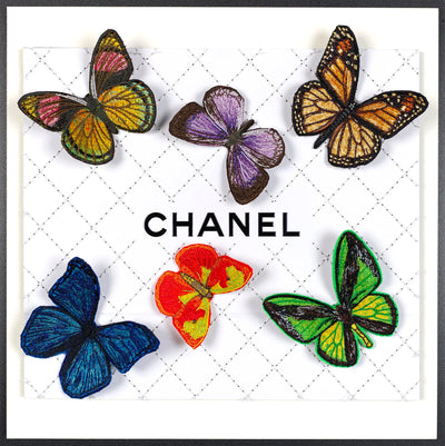 Chanel White Butterfly Swarm
