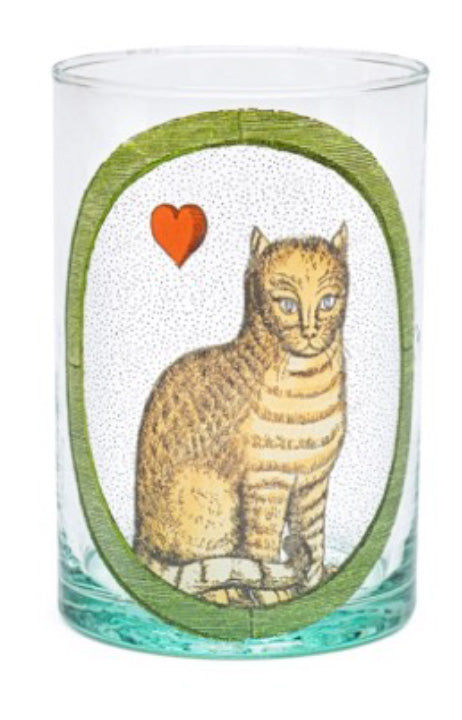 Le Chat Coeur Illustrated Glass