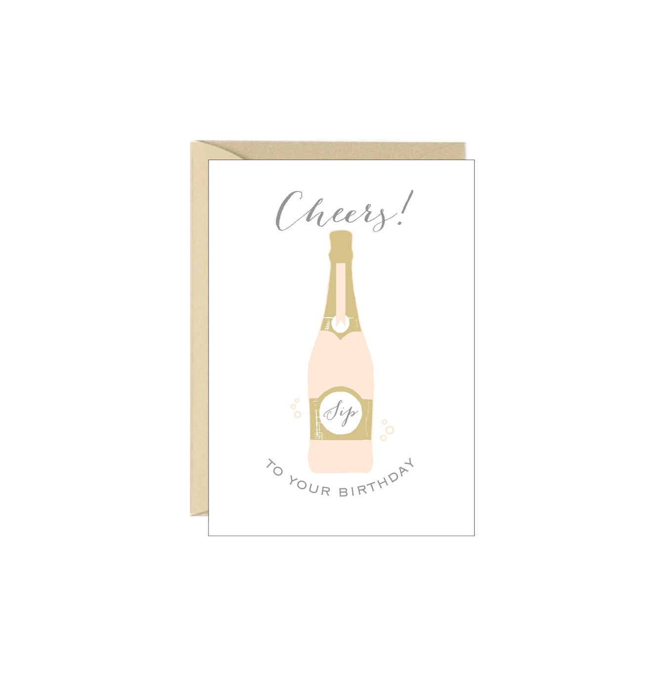 Champagne Cheers Birthday Enclosure Card