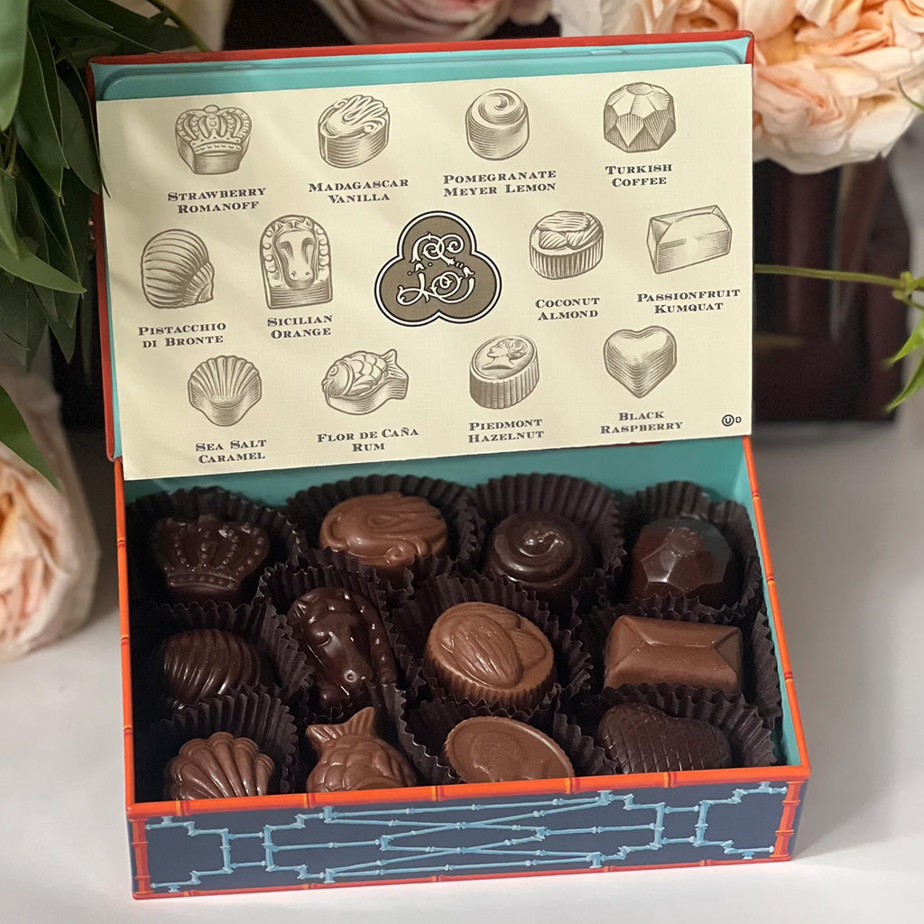 12-Piece Harrison Howard Cheetah Tin, Louis Sherry Chocolates