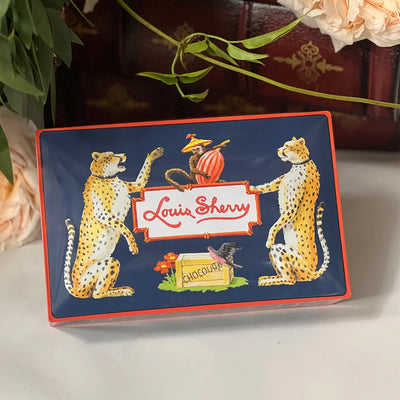12-Piece Harrison Howard Cheetah Tin, Louis Sherry Chocolates