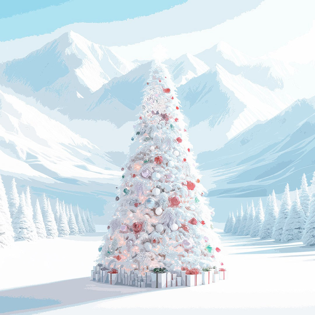 Christmas In The Mountains Acrylic Tray