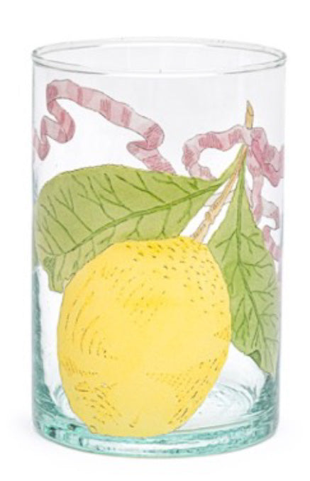 Citron Ruban Illustrated Glass
