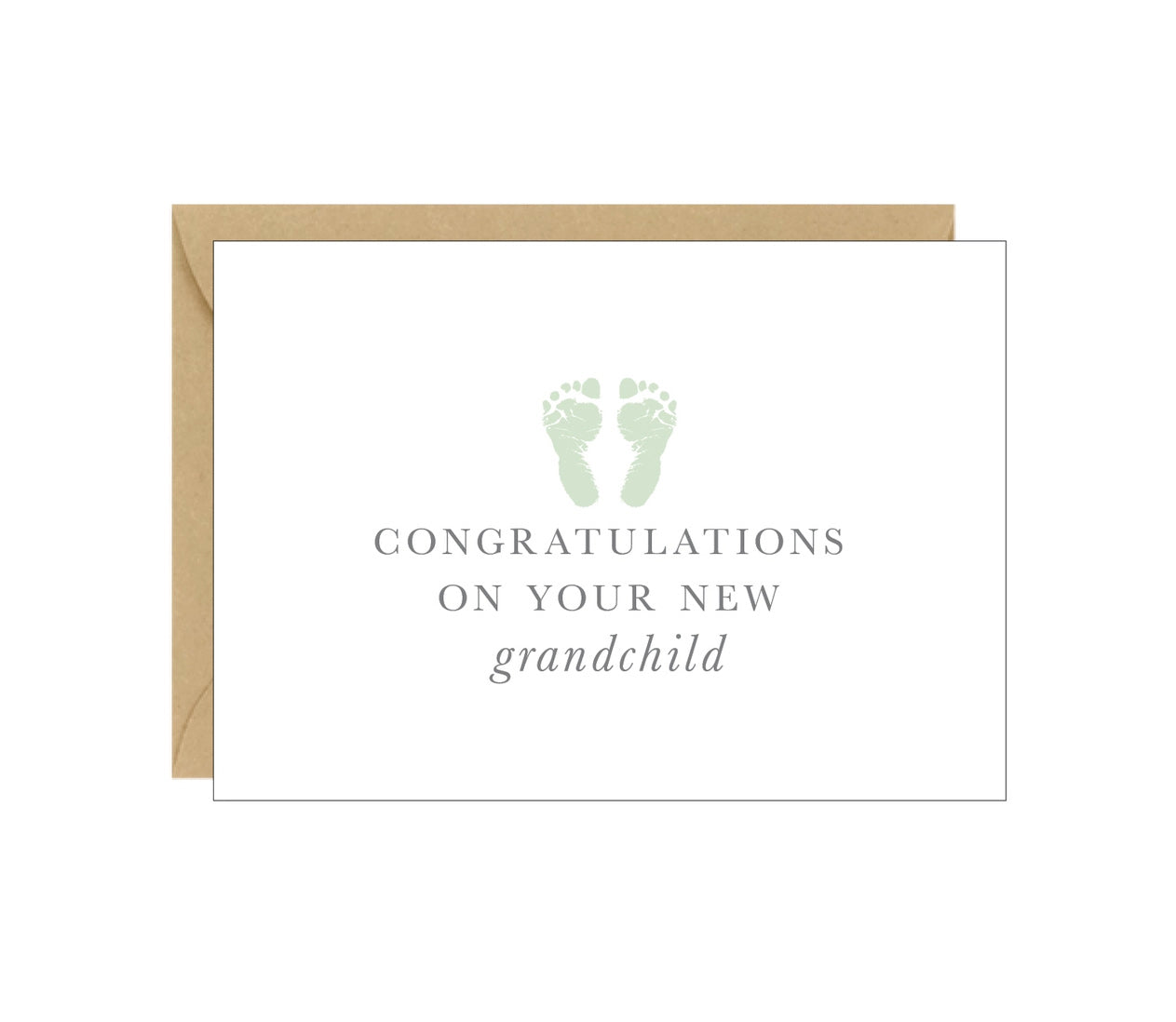 New Grandchild Baby Feet Enclosure Card