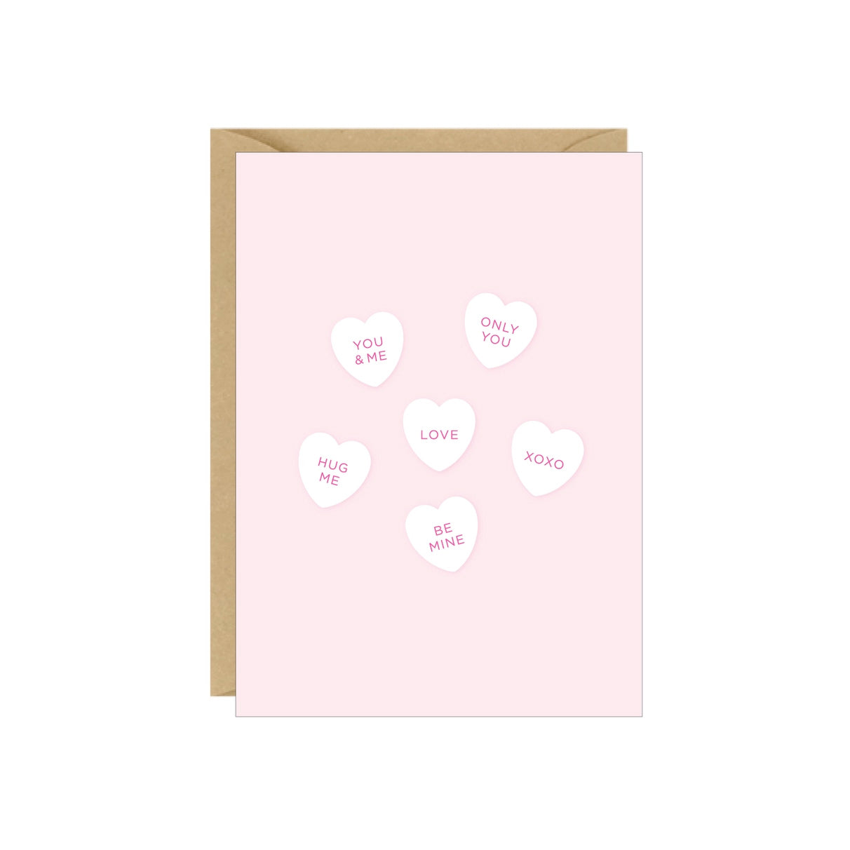 Conversation Candy Hearts Enclosure Card