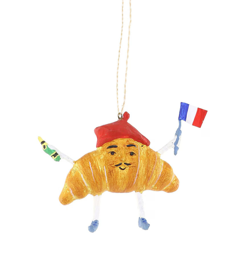 Monsieur Croissant Ornament