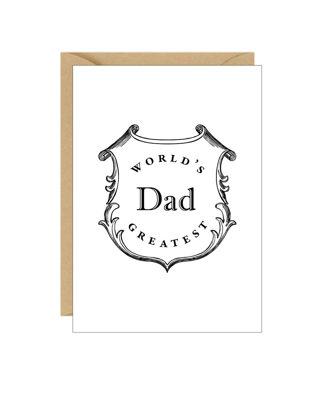 World's Greatest Dad Crest Enclosure Card