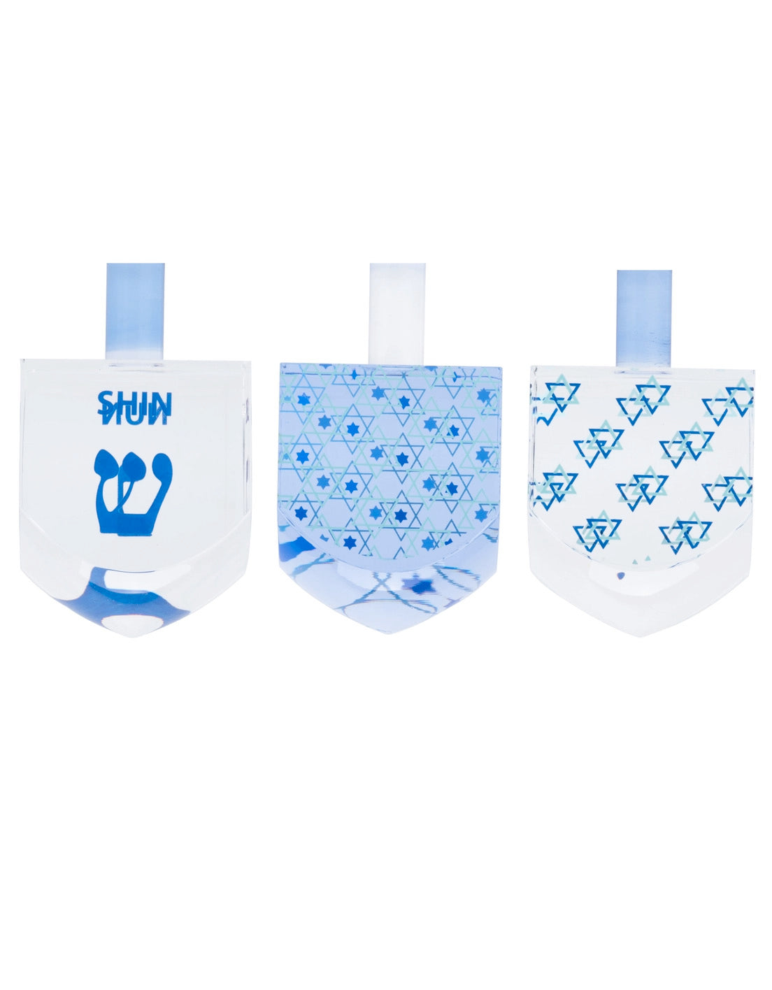 Acrylic Hanukkah Dreidels, Set of 3