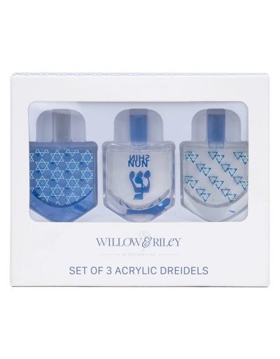 Acrylic Hanukkah Dreidels, Set of 3