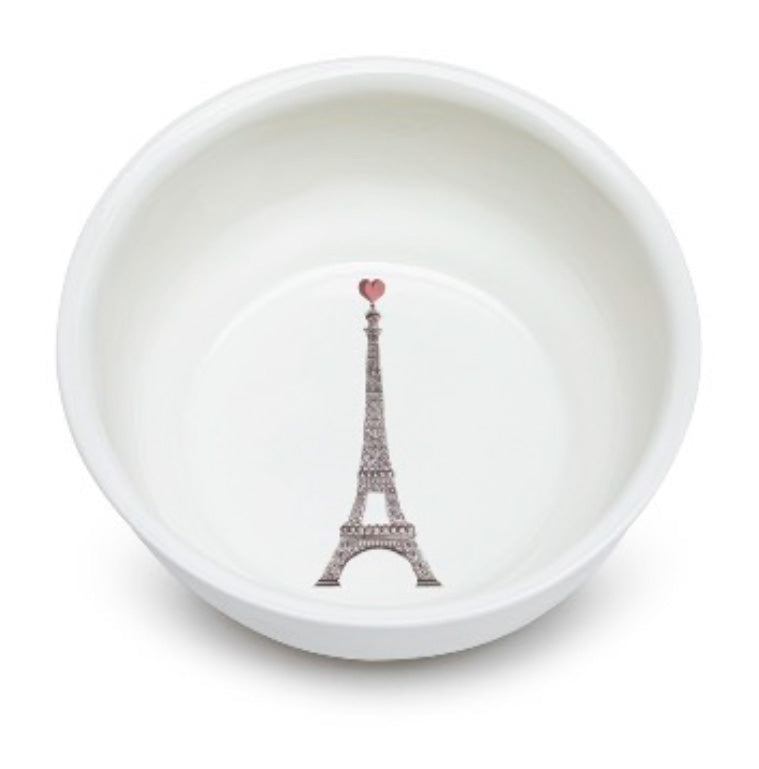 Tour Eiffel Coeur Enameled Porcelain Bowl