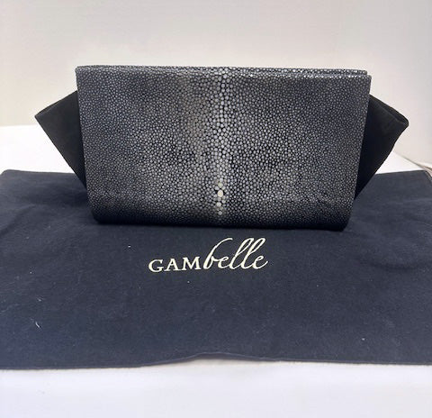 Gambelle Stingray & Suede Clutch