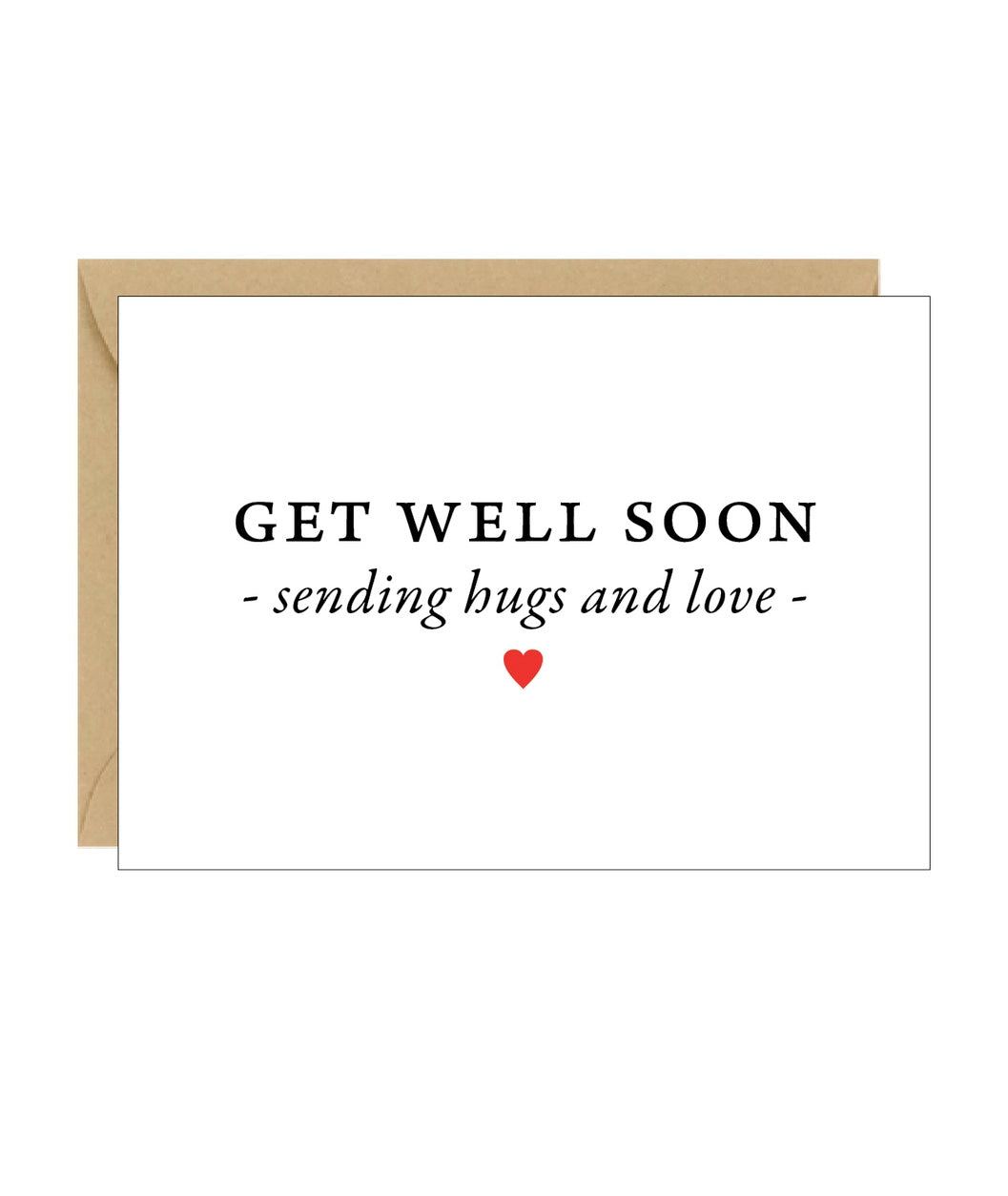 Get Well Soon Sending Hugs and Love Enclosure Card