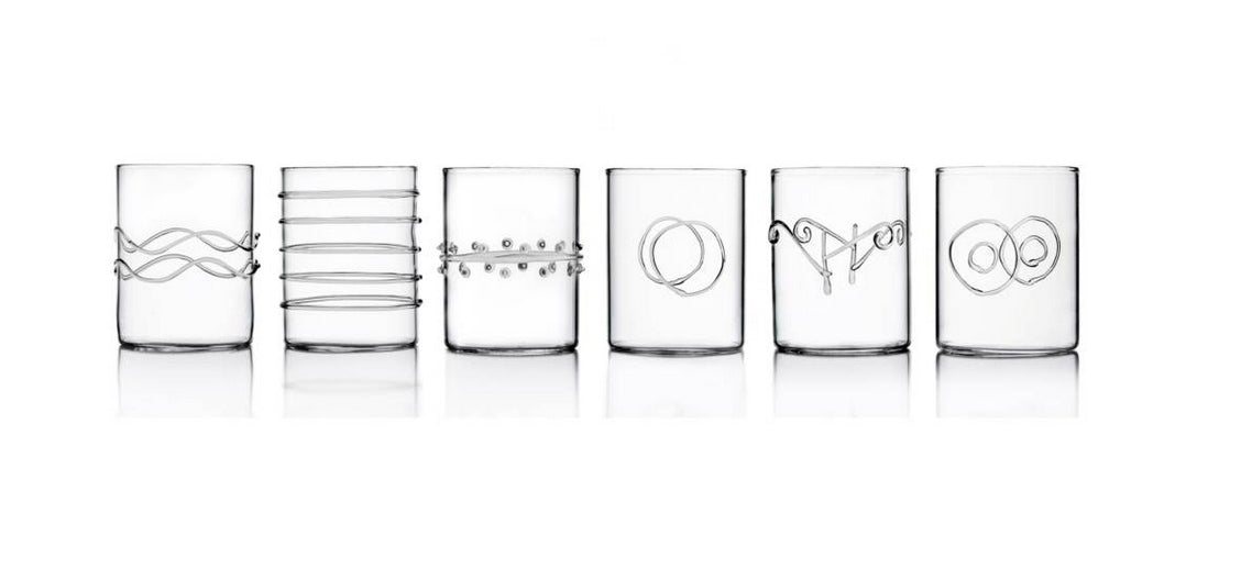 Deco Clear - 6 Piece Assorted Water Glasses