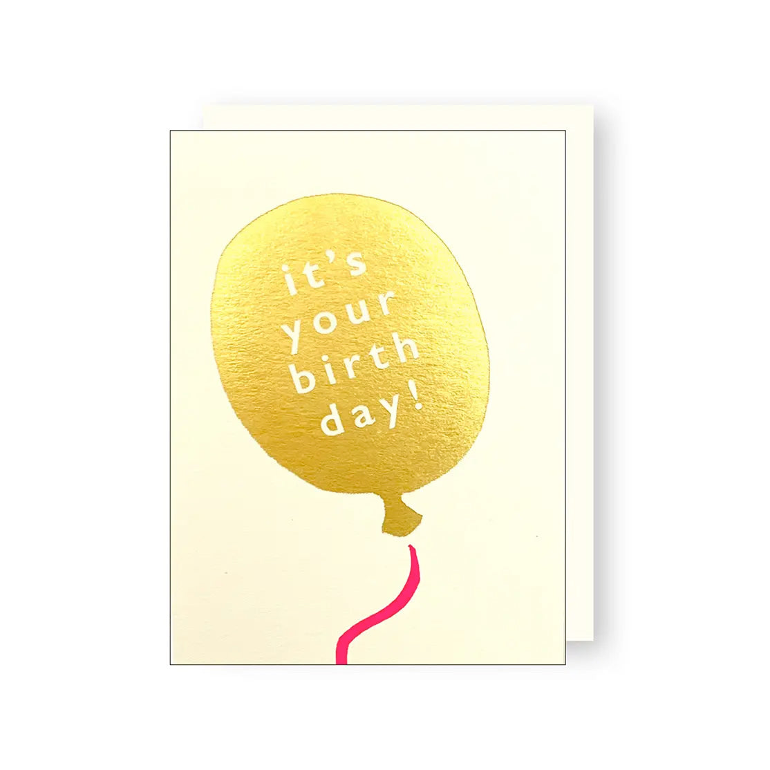 Gold Balloon Birthday Enclosure Card