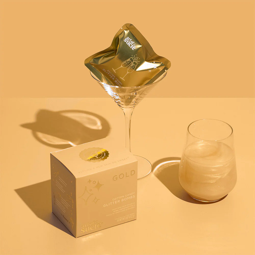 Cotton Candy Drink Glitter Bomb