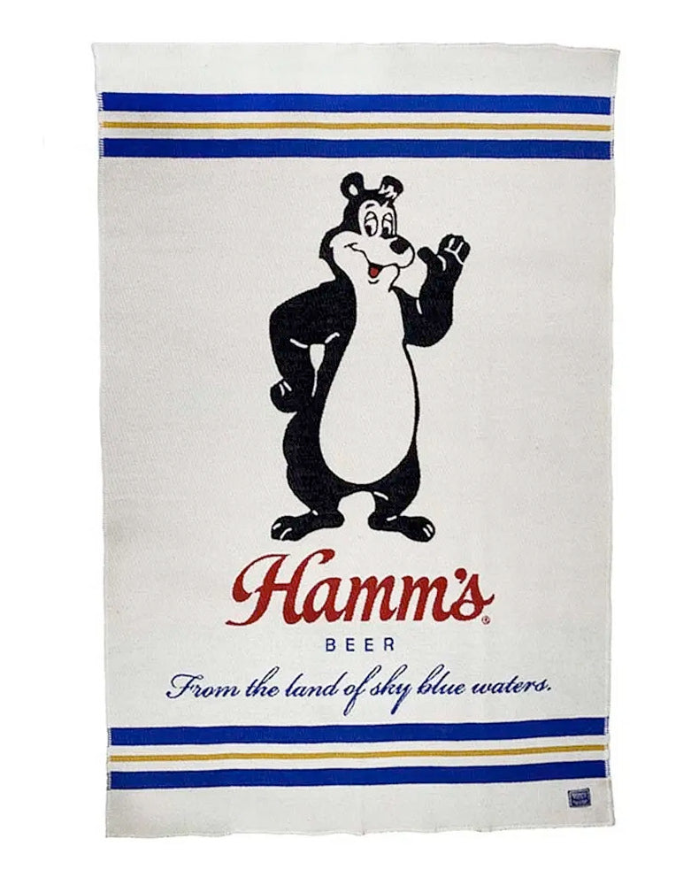 Hamm's Beer Bear Wool Throw Blanket