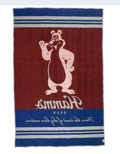 Hamm's Beer Bear Wool Throw Blanket