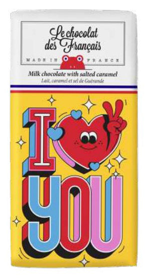 I Love You Milk Chocolate Bar With Salted Caramel