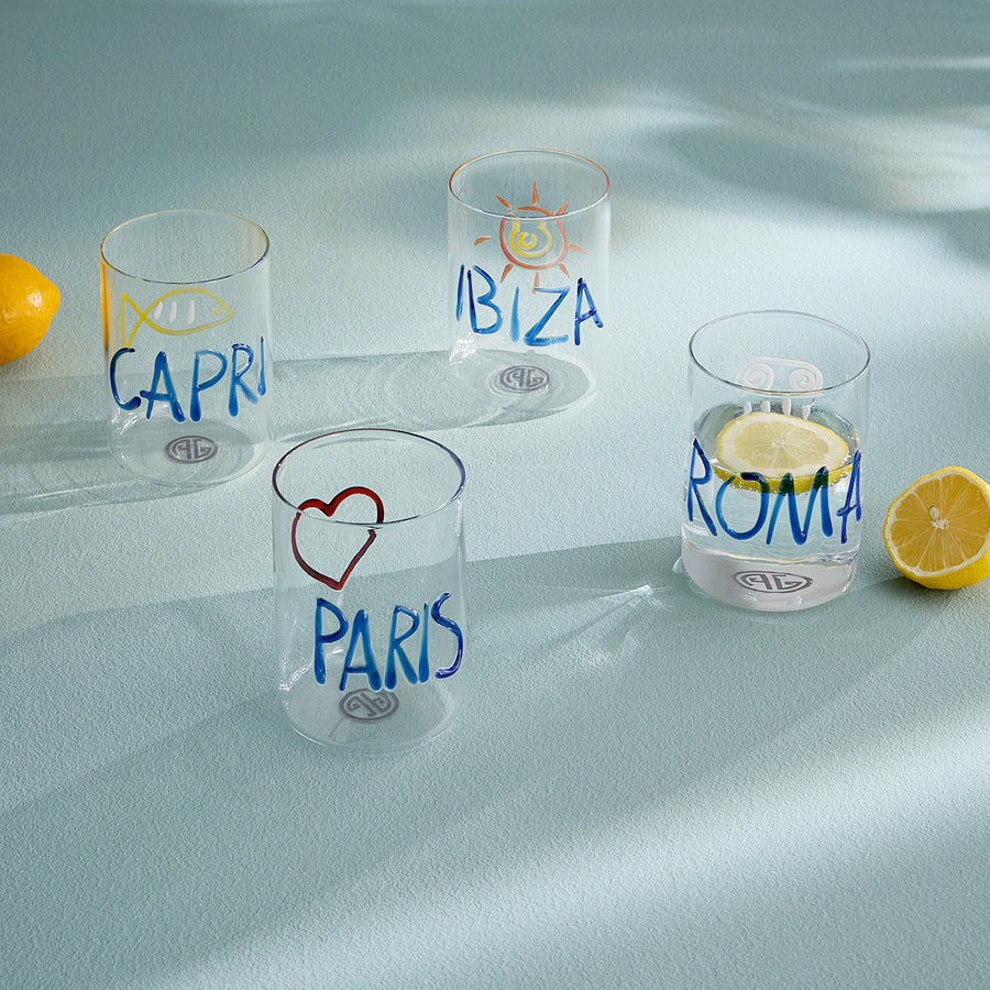 Jet Set Glassware, Set of 4