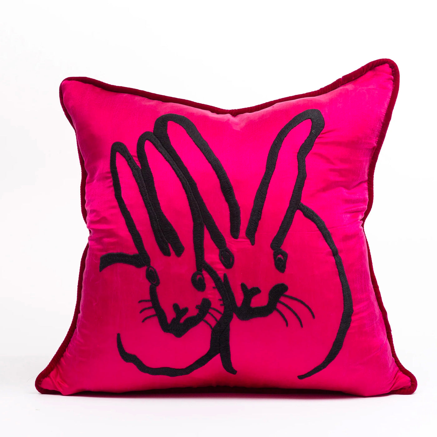 Hand Embroidered Silk Pillow